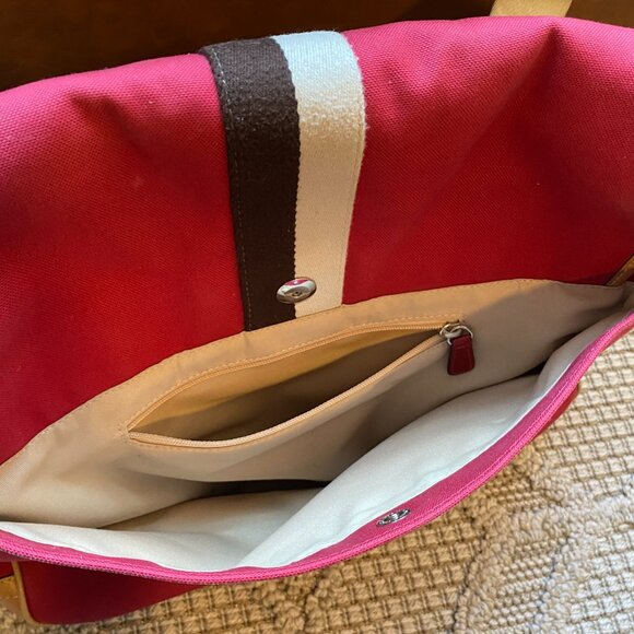 Coach Signature Canvas Leather Trim Voyager Messenger Crossbody Bag VTG - Picture 4 of 13